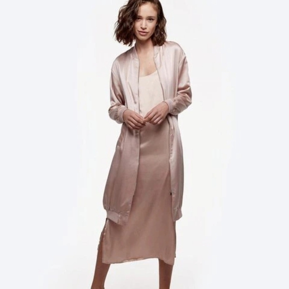 Daya By Zendaya Jackets & Blazers - DAYA BY ZENDAYA ELEGANT SATIN DRESS/JACKET IN  SOFT PINK WOMENS SIZE SMALL